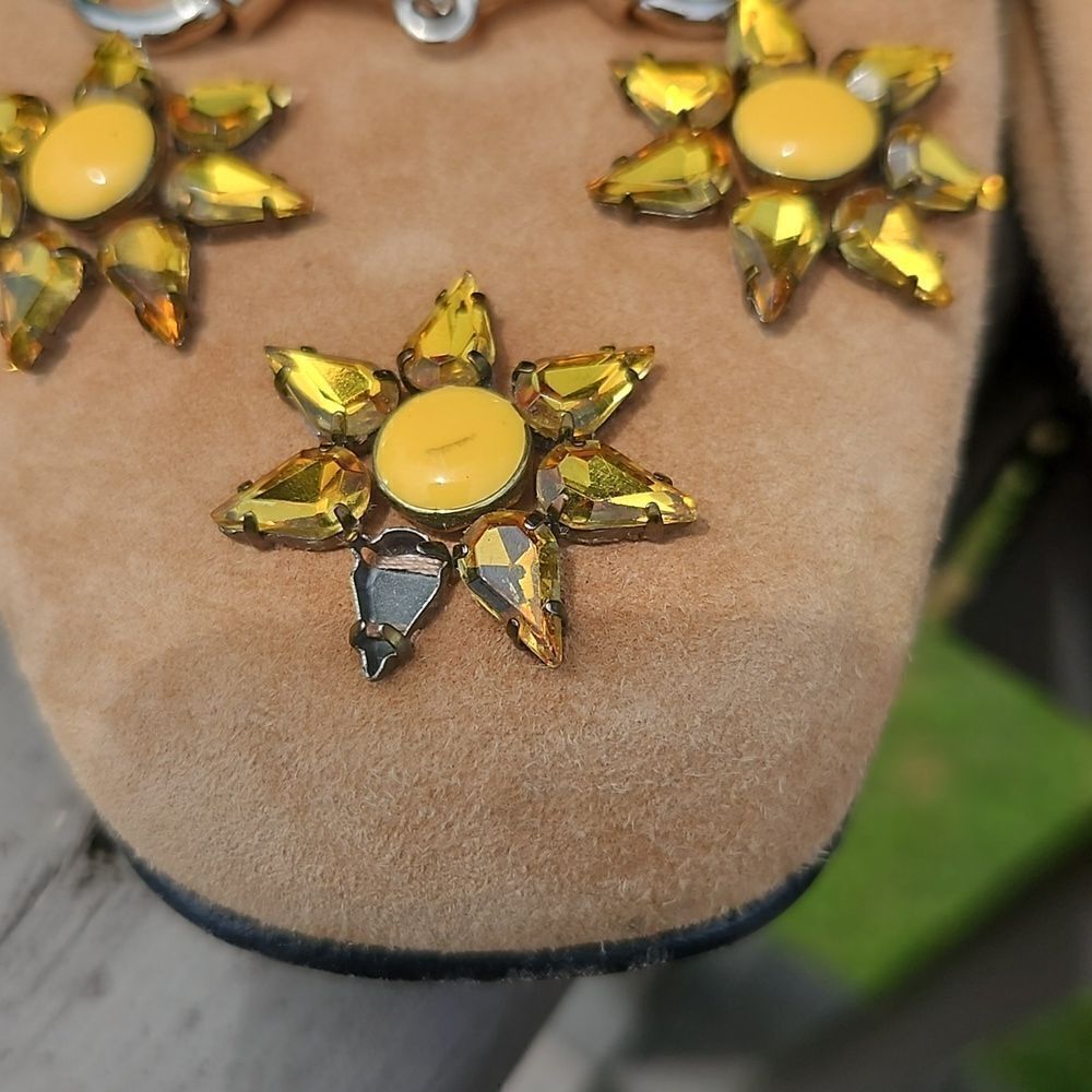 GUCCI Kira Horsebit Jeweled Daisy Loafers size 37.5 - Picture 2 of 11